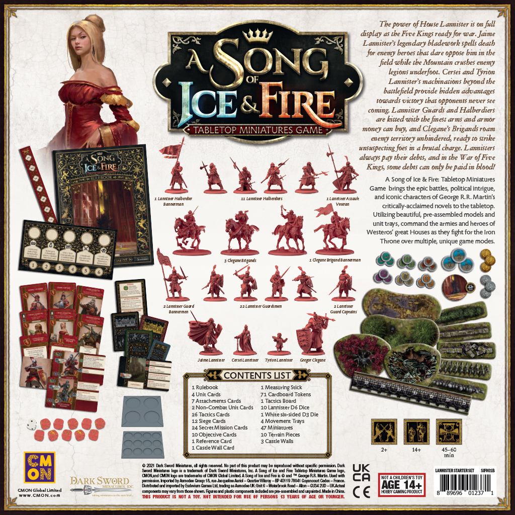 A Song of Ice and Fire : Tabletop Miniatures Game - Lannister Starter Set